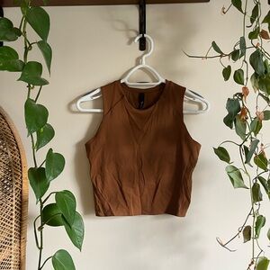 Brown workout top